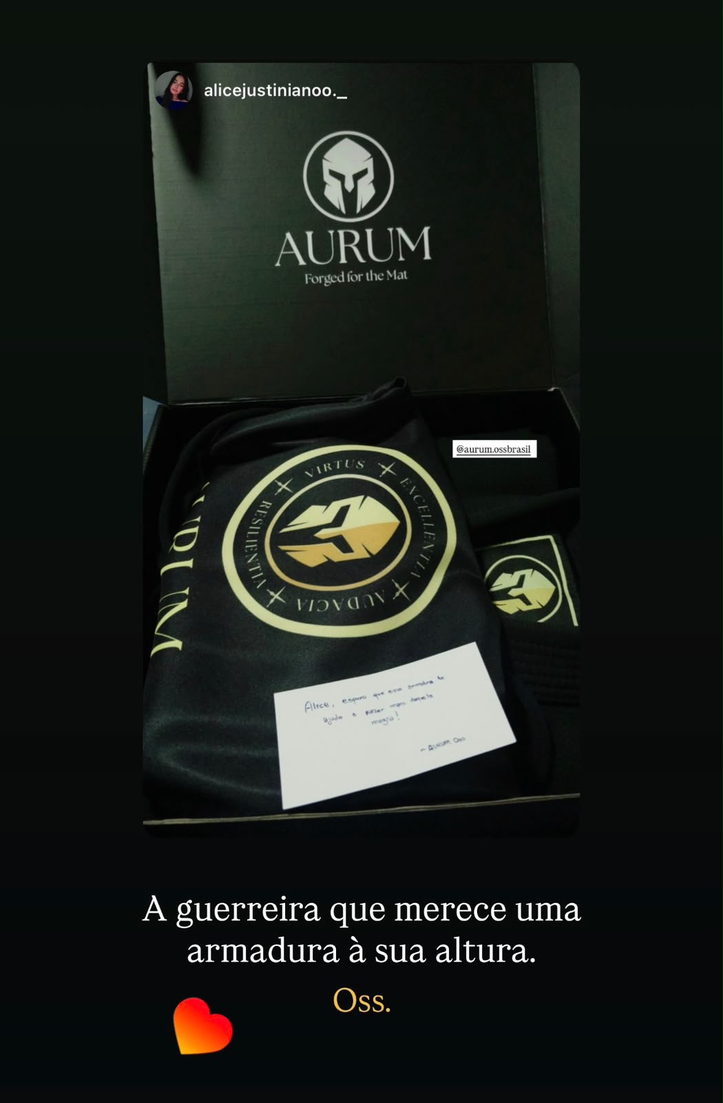 Story de cliente da AURUM: 'a guerreira que merece uma armadura à sua altura'