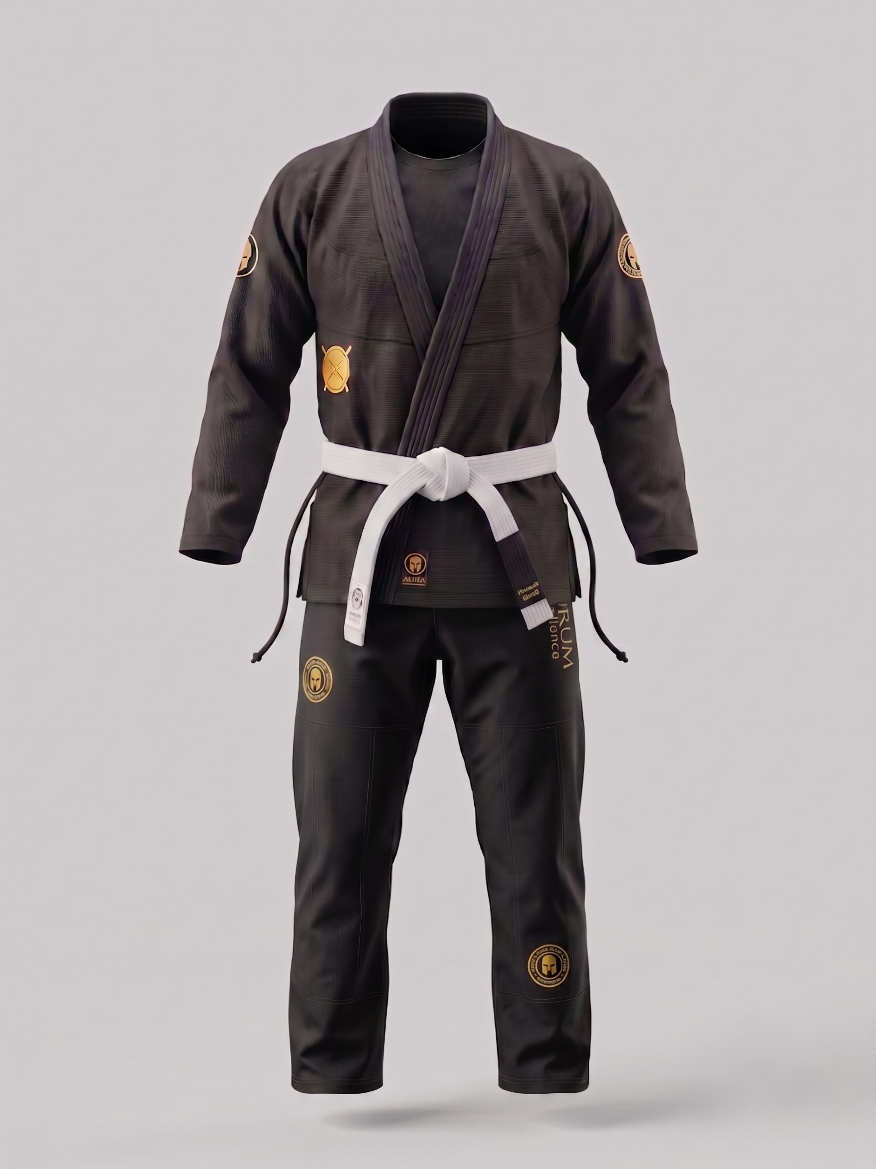 Kimono AURUM Excellence preto — frente