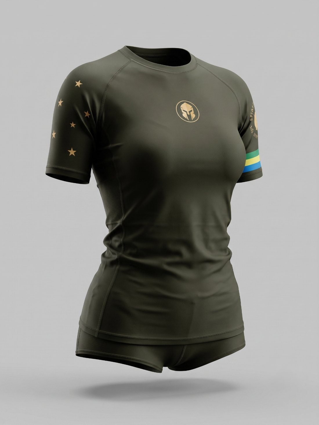 Rashguard AURUM Orgulho Brasileiro feminino — frente