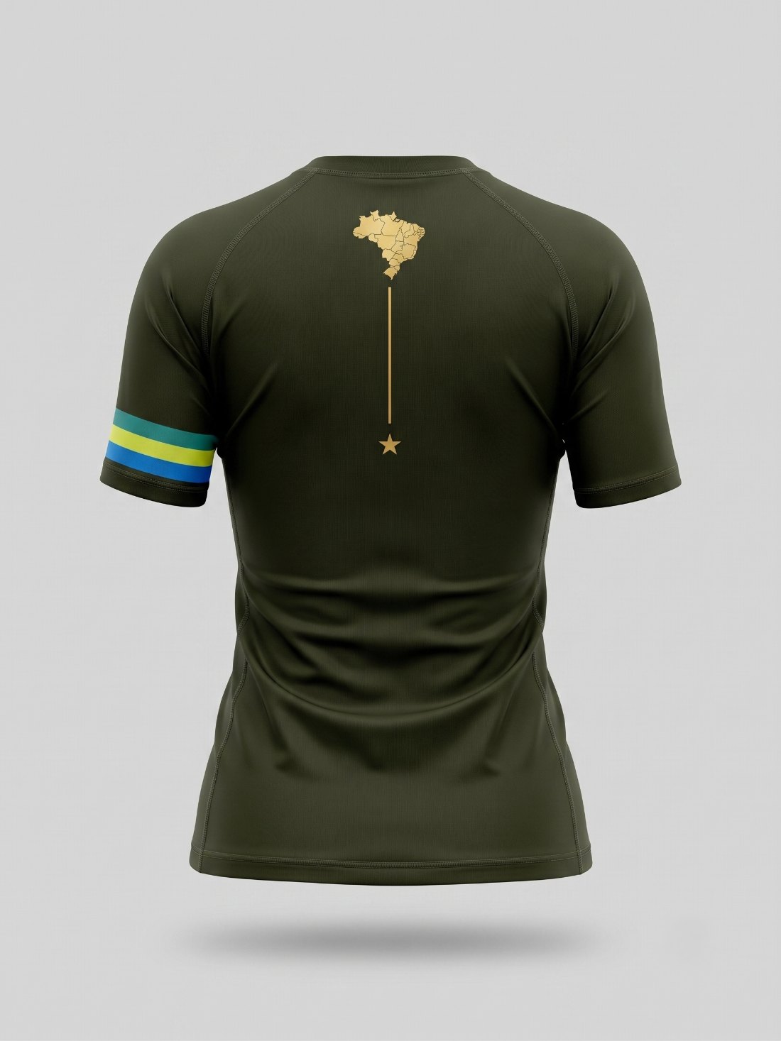 Rashguard AURUM Orgulho Brasileiro feminino — costas