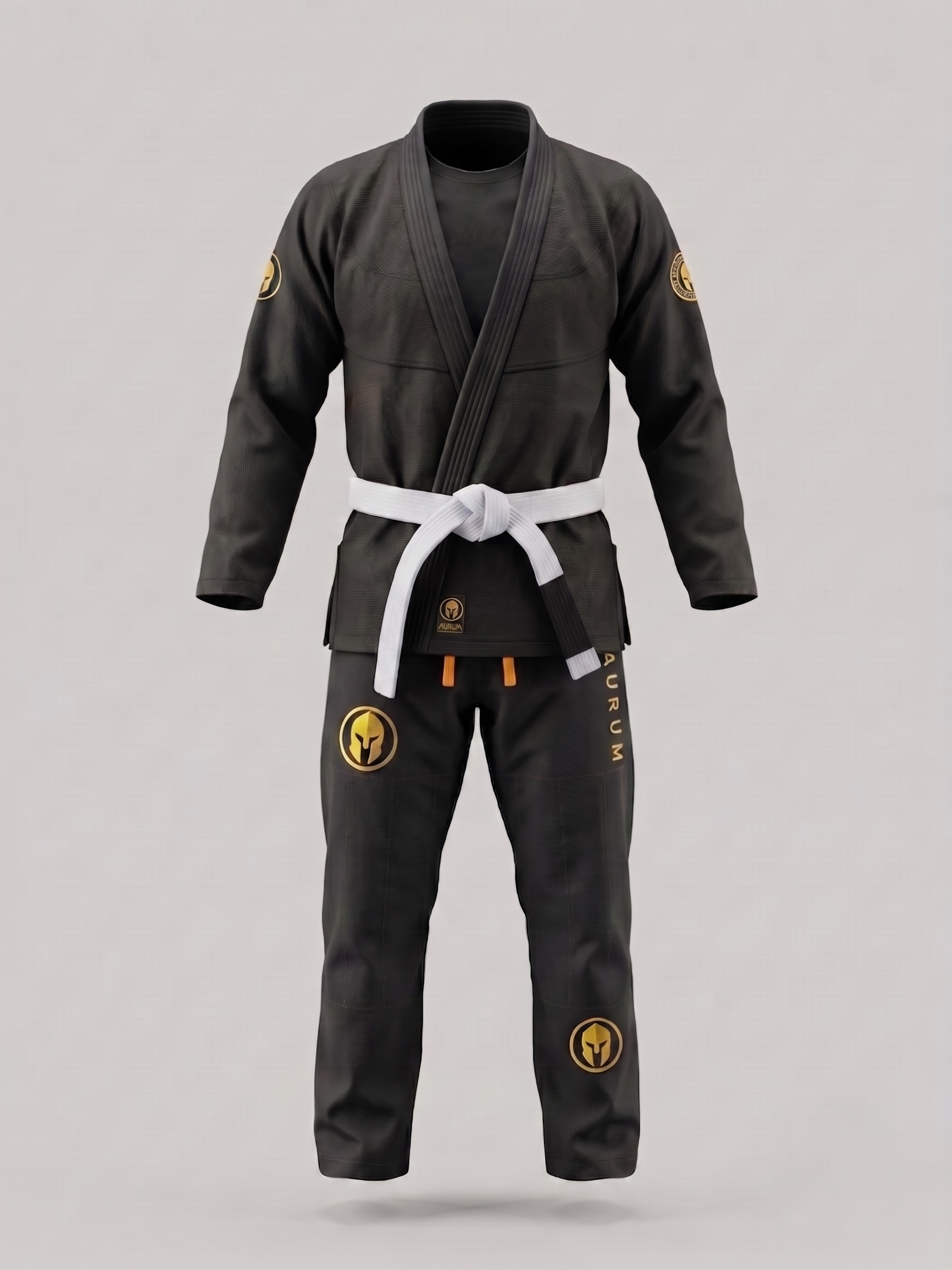 Kimono AURUM Origins preto — conjunto completo